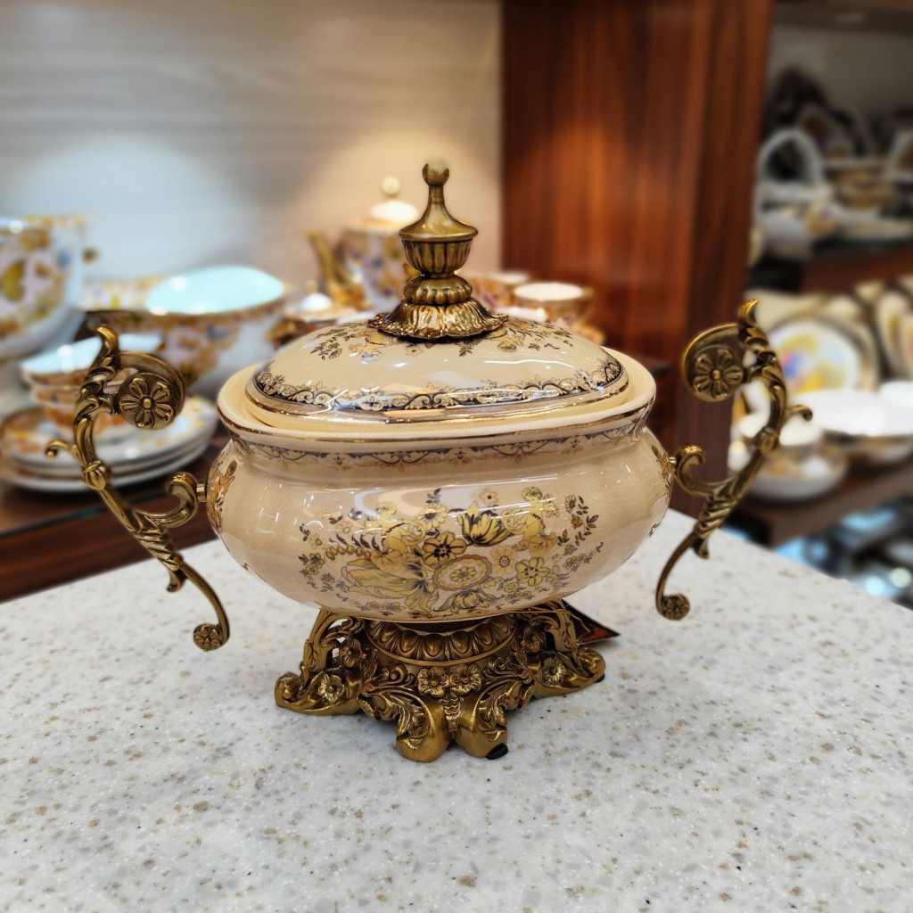 شکلات خوری درب دار بیضی زینک 8057