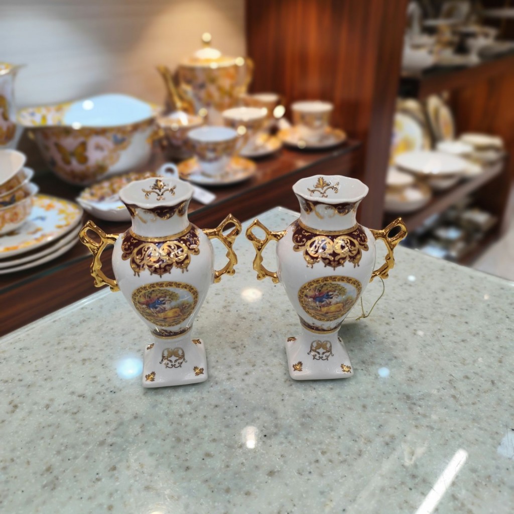 گلدان کاپ کوچک جفتی لیلی مجنون زرشکی6006