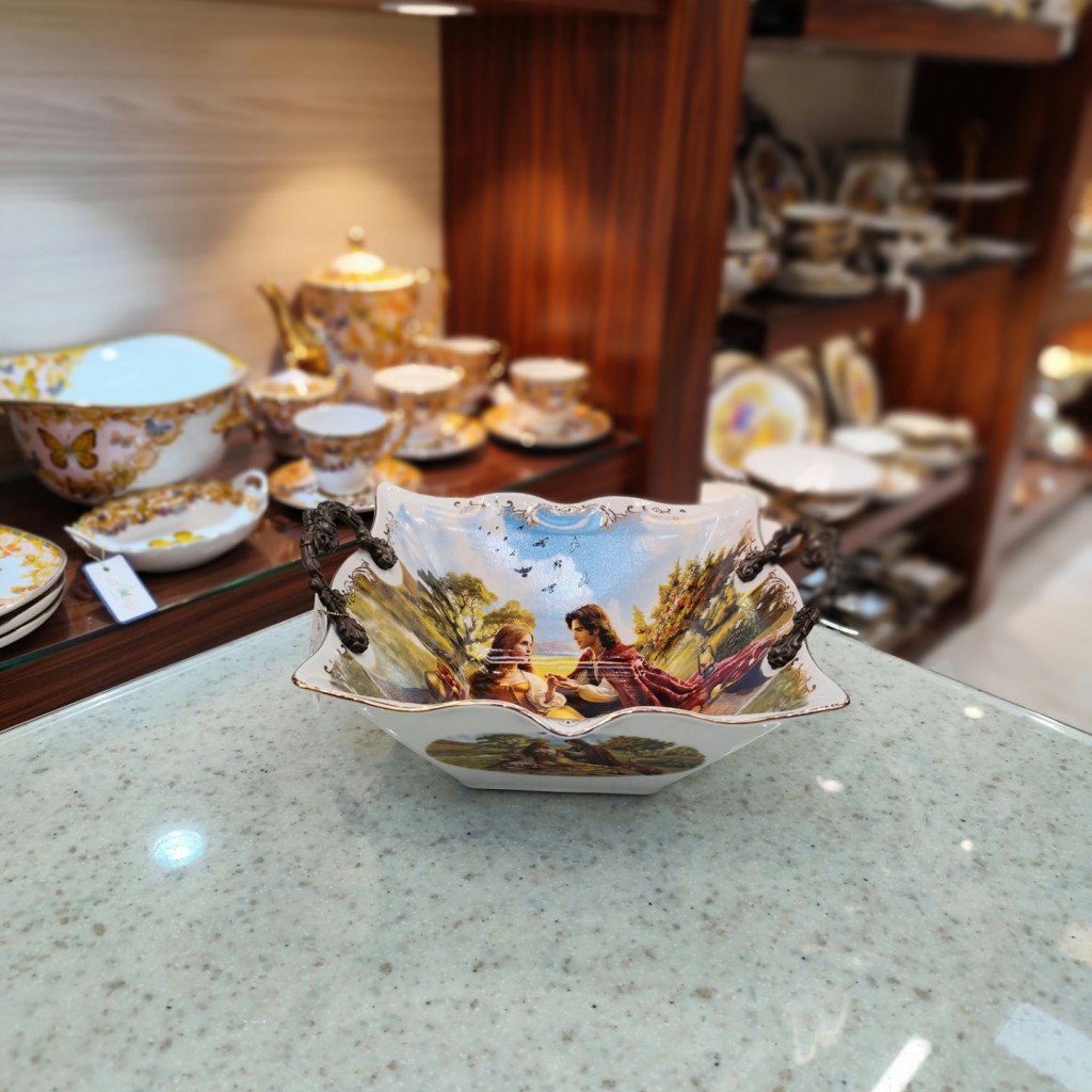 میوه خوری چهارگوش طرح آدم و حوا3079