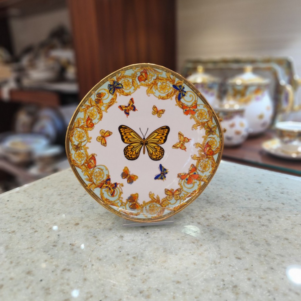 پیش دستی ویولا طرح پروانه فیروزه ای55524