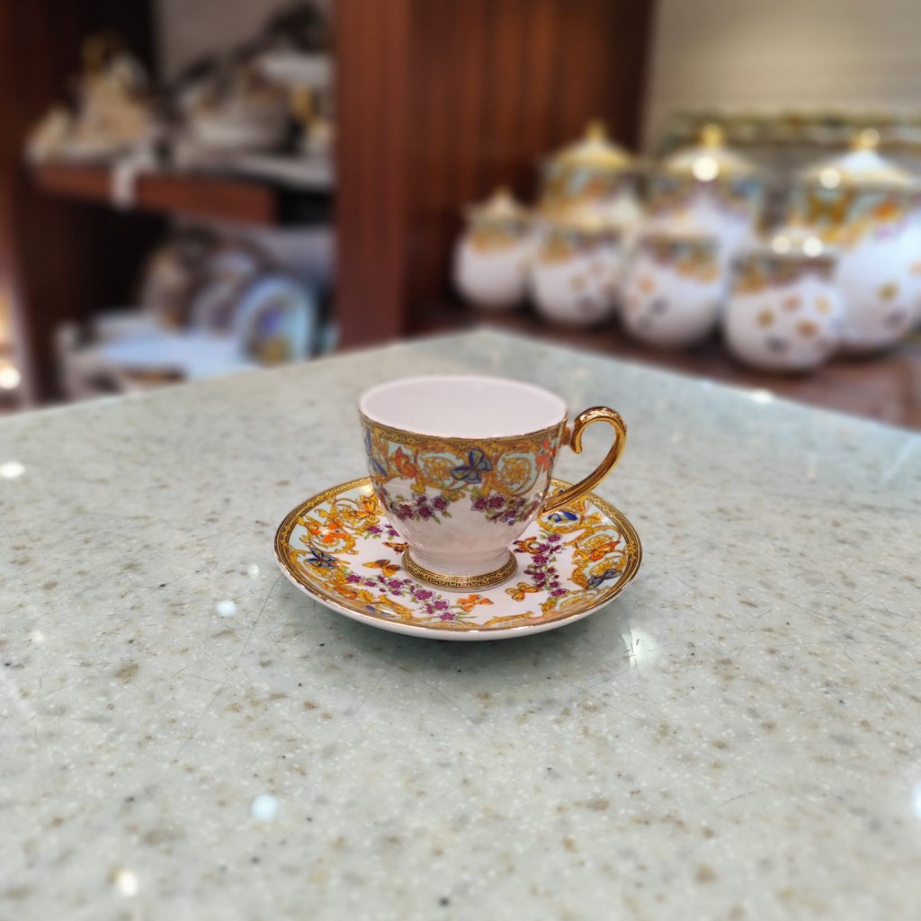 قهوه خوری طرح پروانه فیروزه ای55526