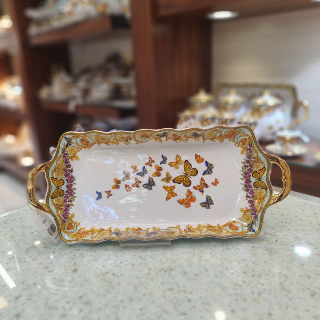 رولت خوری دالبر دارکوچک طرح پروانه فیروزه ای55539