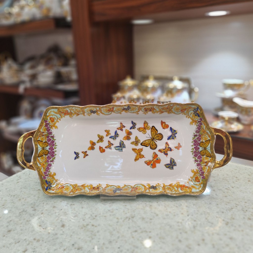 رولت خوری دالبرداربزرگ طرح پروانه فیروزه ای55516