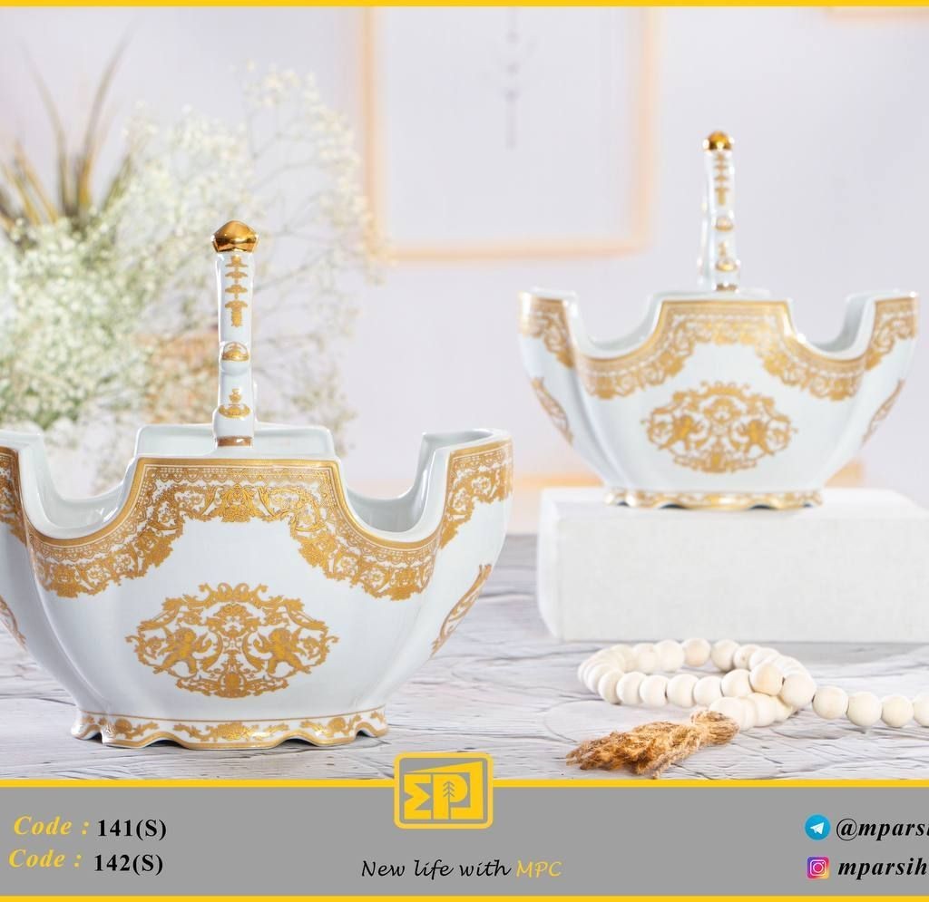 کشکول دسته داربزرگ طرح آنجل طلایی142