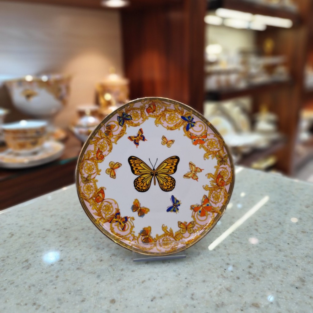 پیش دستی ویولا طرح پروانه صورتی55324