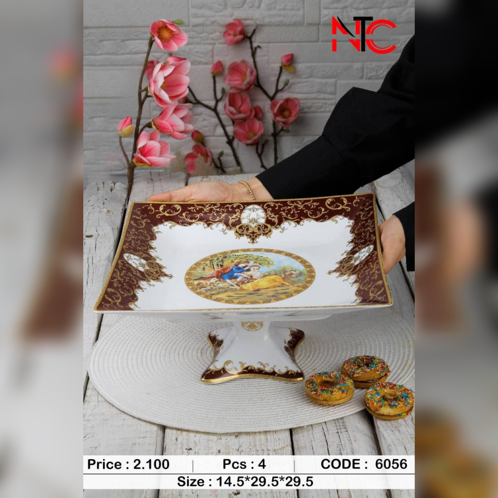 ظرف شیرینی خوری چهار گوش