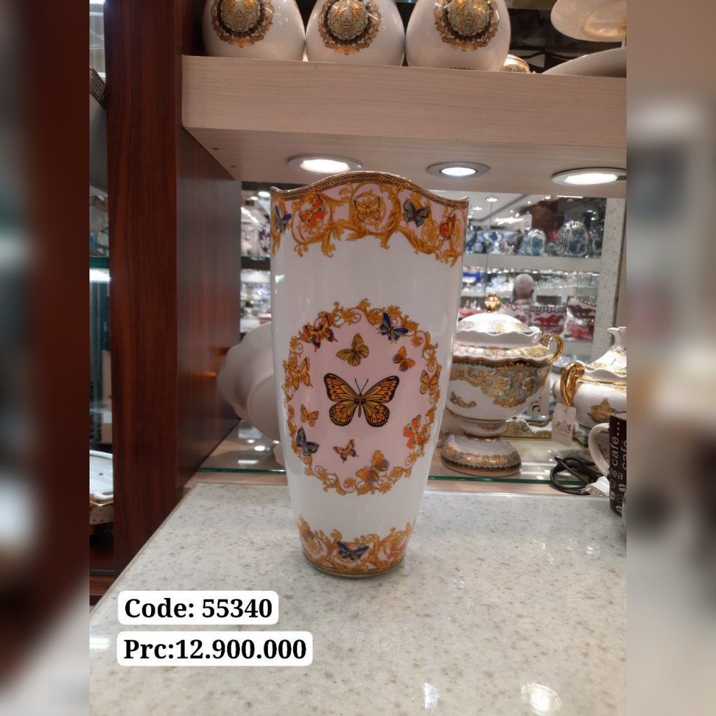 گلدان کوچک طرح پروانه صورتی