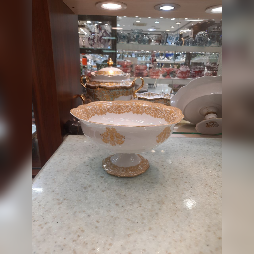 آجیل خوری گرد پایه دار آنجل طلایی147