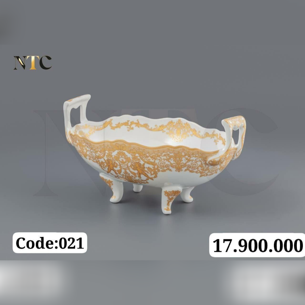 کشکول آجیل خوری دسته دارطرح آنجل طلایی021