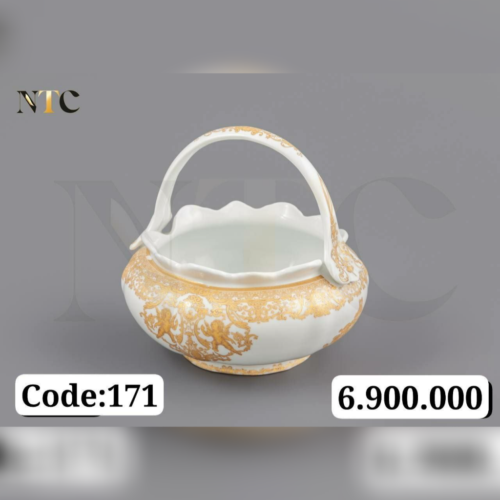 شکلات خوری سبدی طرح آنجل طلایی171