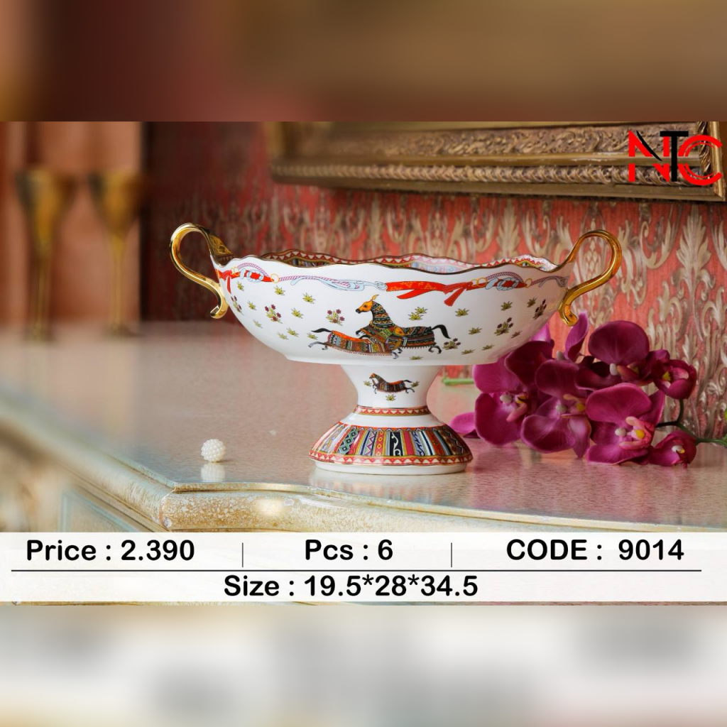 کشکول کلاسیک گرد پایه دار