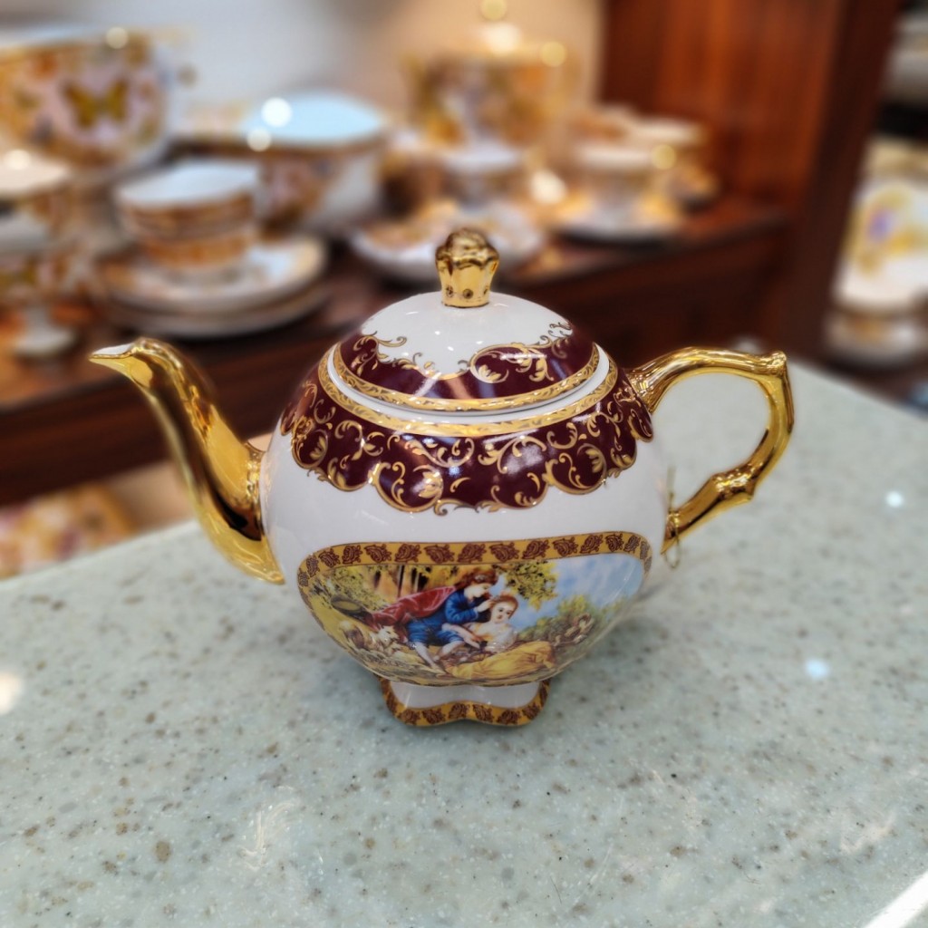 سرویس چایخوری17پارچه لیلی مجنون زرشکی6068