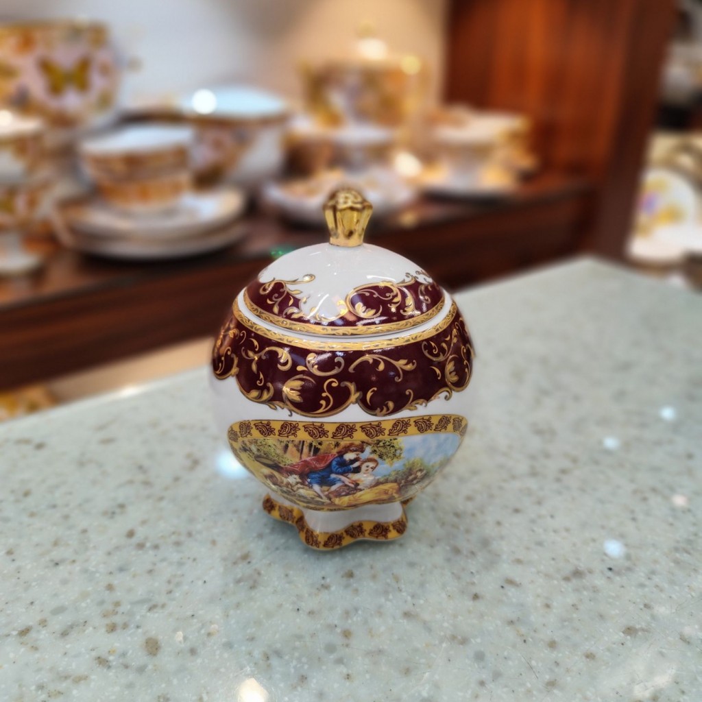 سرویس چایخوری17پارچه لیلی مجنون زرشکی6068