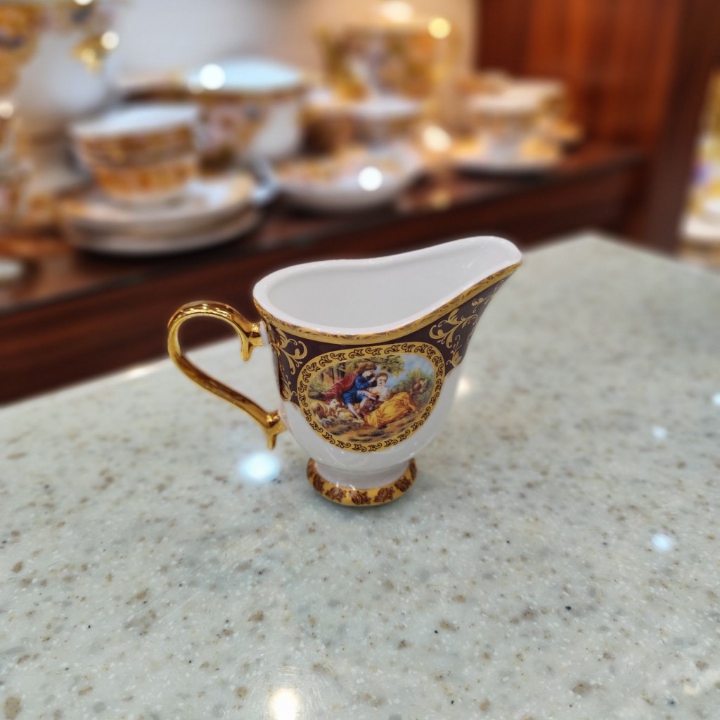 سرویس چایخوری 6 نفره لیلی مجنون زرشکی6050