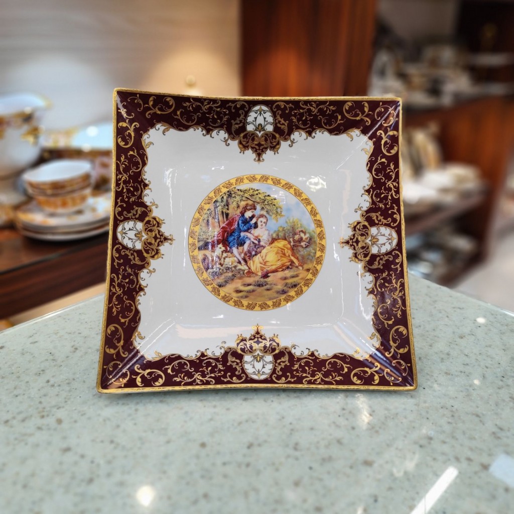 شیرینی خوری چهار گوش بزرگ لیلی مجنون زرشکی6056