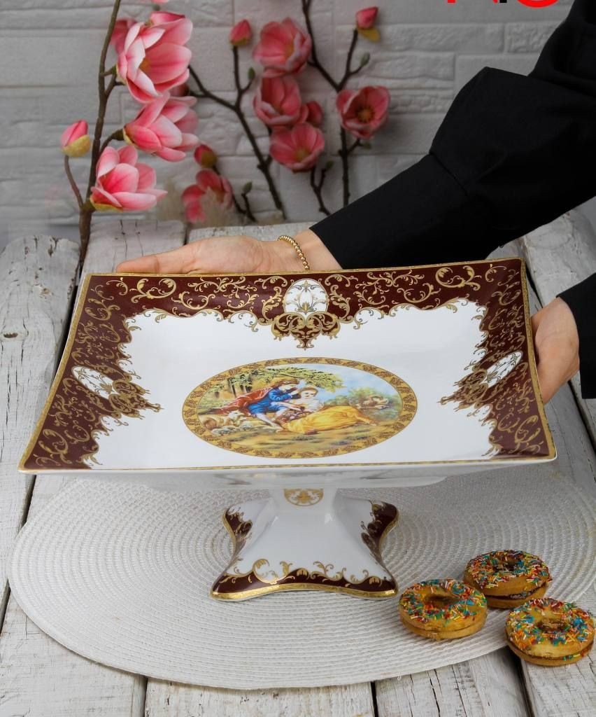 شیرینی خوری چهار گوش بزرگ لیلی مجنون زرشکی6056