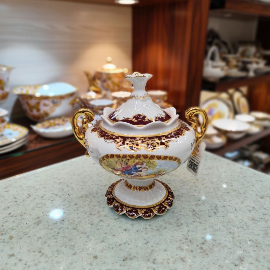 شکلات خوری پایه دارمتوسط لیلی مجنون زرشکی6032