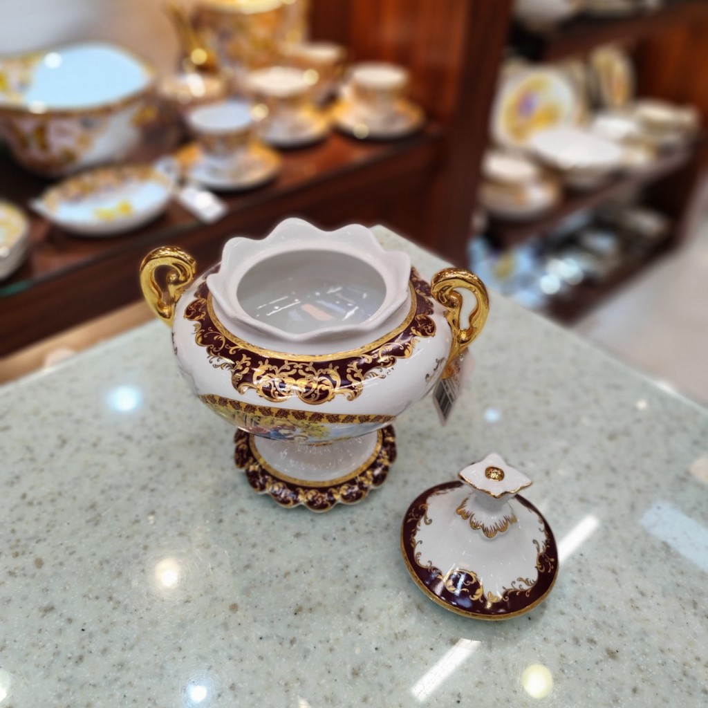 شکلات خوری پایه دارمتوسط لیلی مجنون زرشکی6032