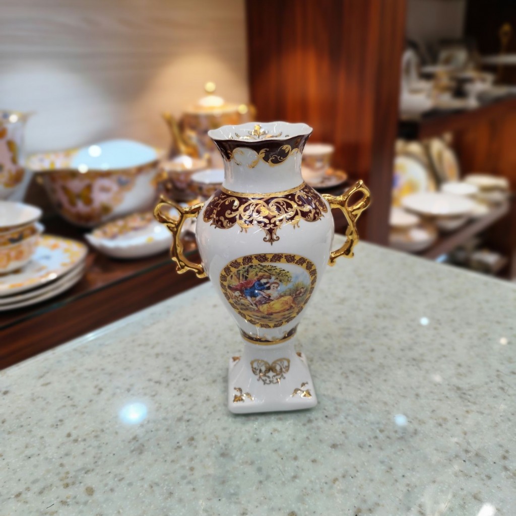 گلدان کاپ  کوچک لیلی مجنون زرشکی6005