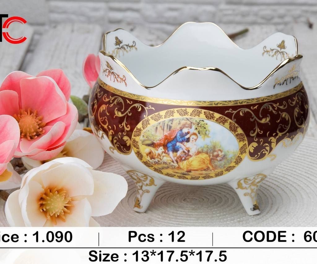 کاسه سه پایه کوچک لیلی مجنون زرشکی6038