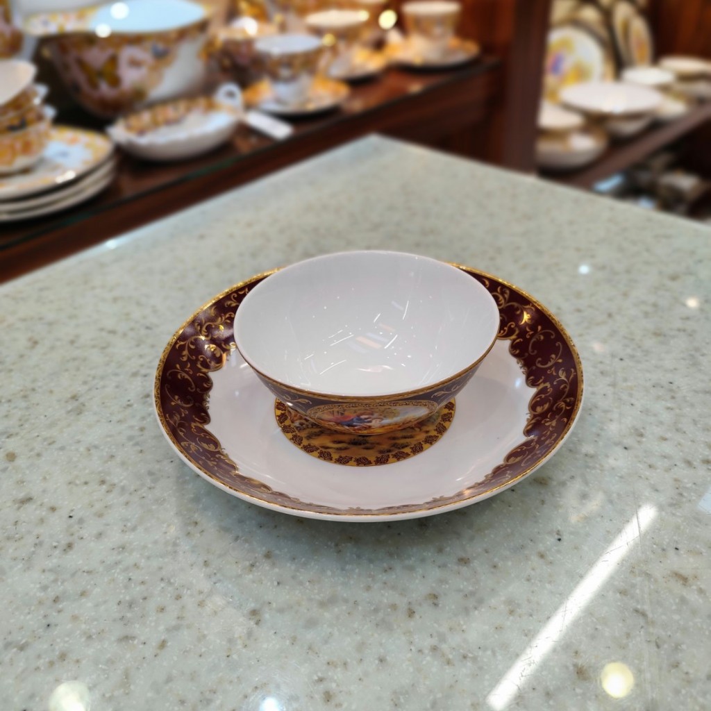 سرویس غذاخوری 6نفره 28پارچه لیلی مجنون زرشکی6000