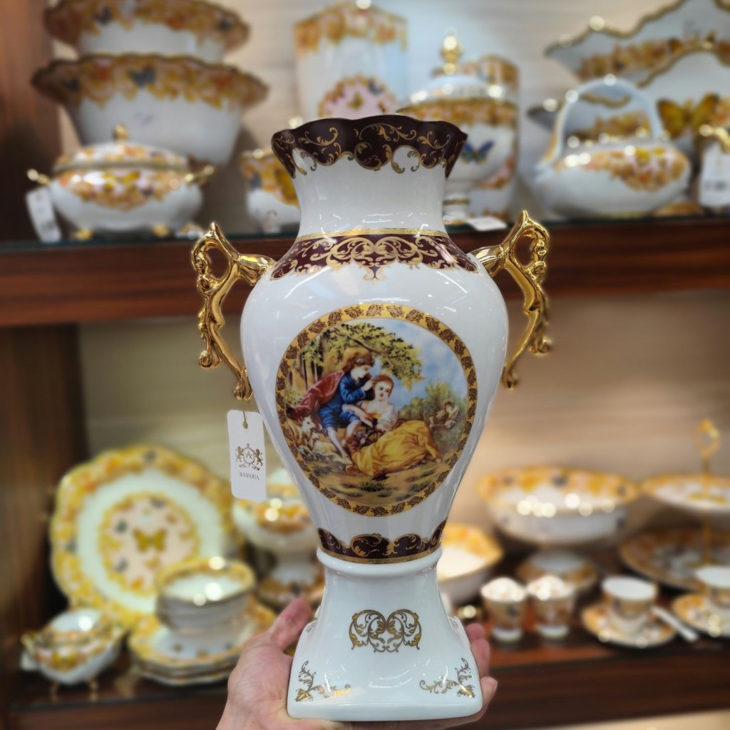 گلدان کاپ بزرگ لیلی مجنون زرشکی6002