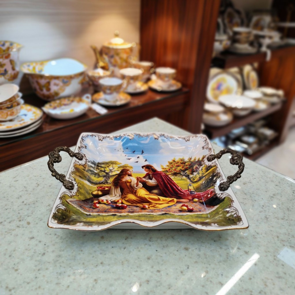 شیرینی خوری مربع بزرگ طرح ادم وحوا3084