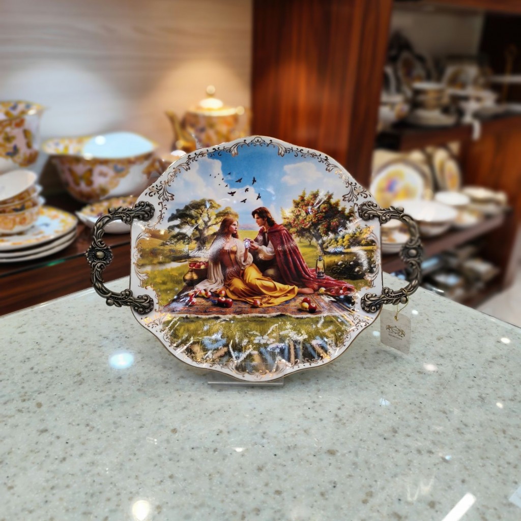 شیرینی خوری گردکوچک طرح آدم و حوا3087