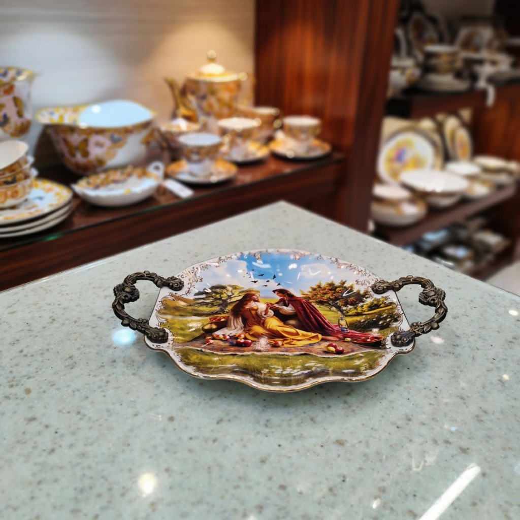 شیرینی خوری گردکوچک طرح آدم و حوا3087