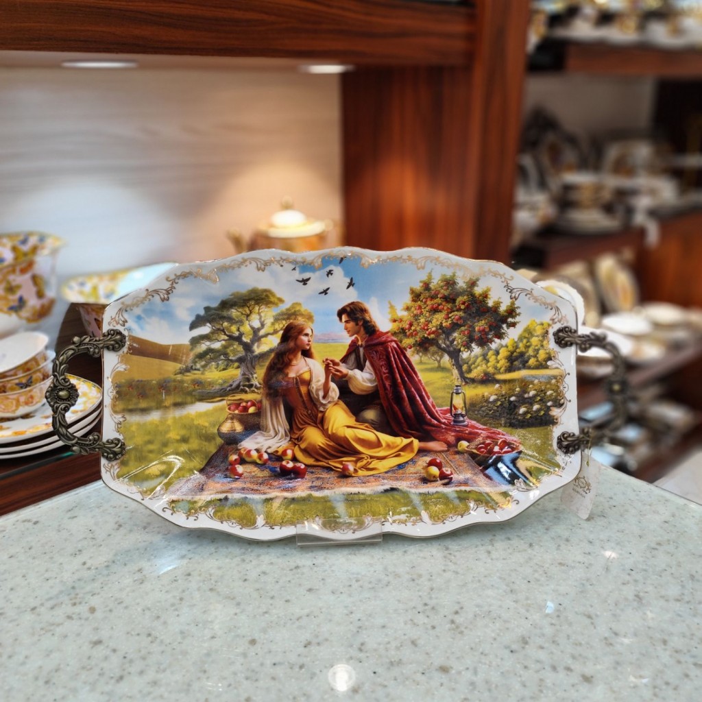 دیس بیضی بزرگ طرح ادم وحوا3074