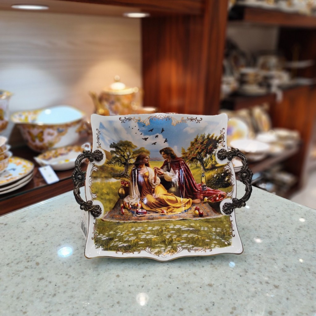 میوه خوری چهارگوش طرح آدم و حوا3079