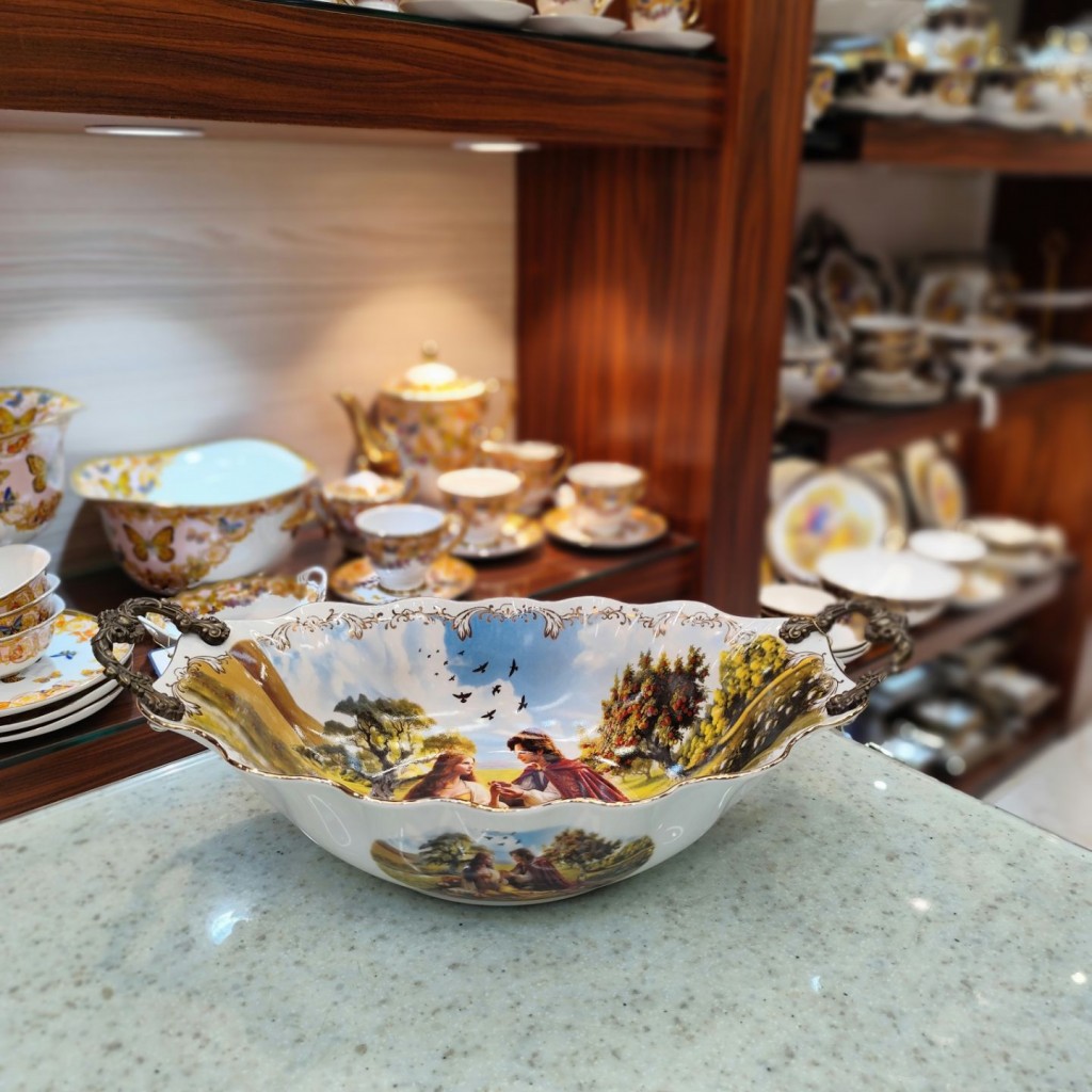 کشکول میوه خوری بزرگ طرح آدم و حوا3082