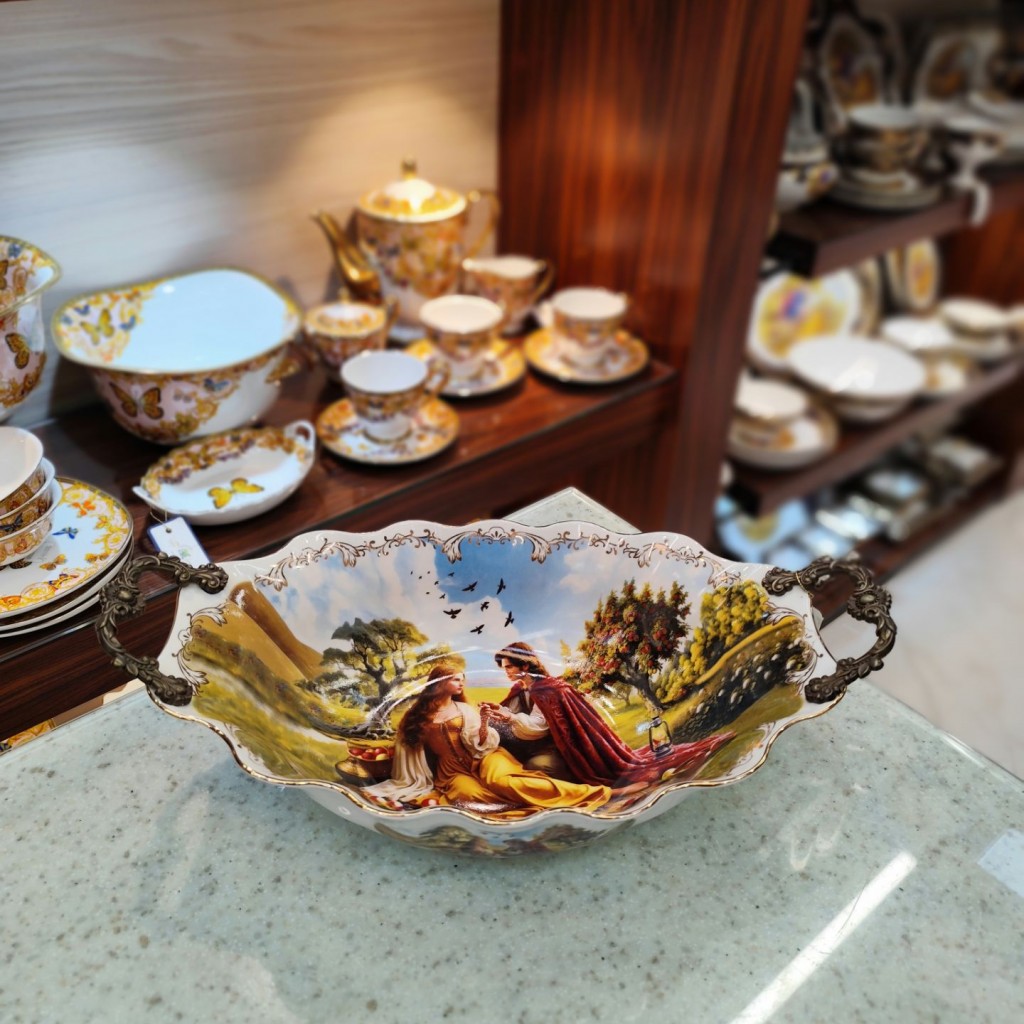 کشکول میوه خوری بزرگ طرح آدم و حوا3082