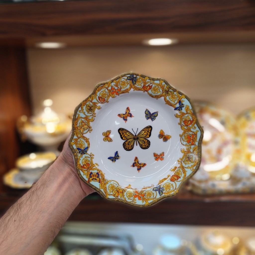 پیش دستی دالبردارطرح پروانه فیروزه ای55506