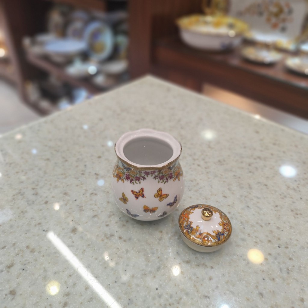 پاسماوری 7پارچه طرح پروانه فیروزه ای55536