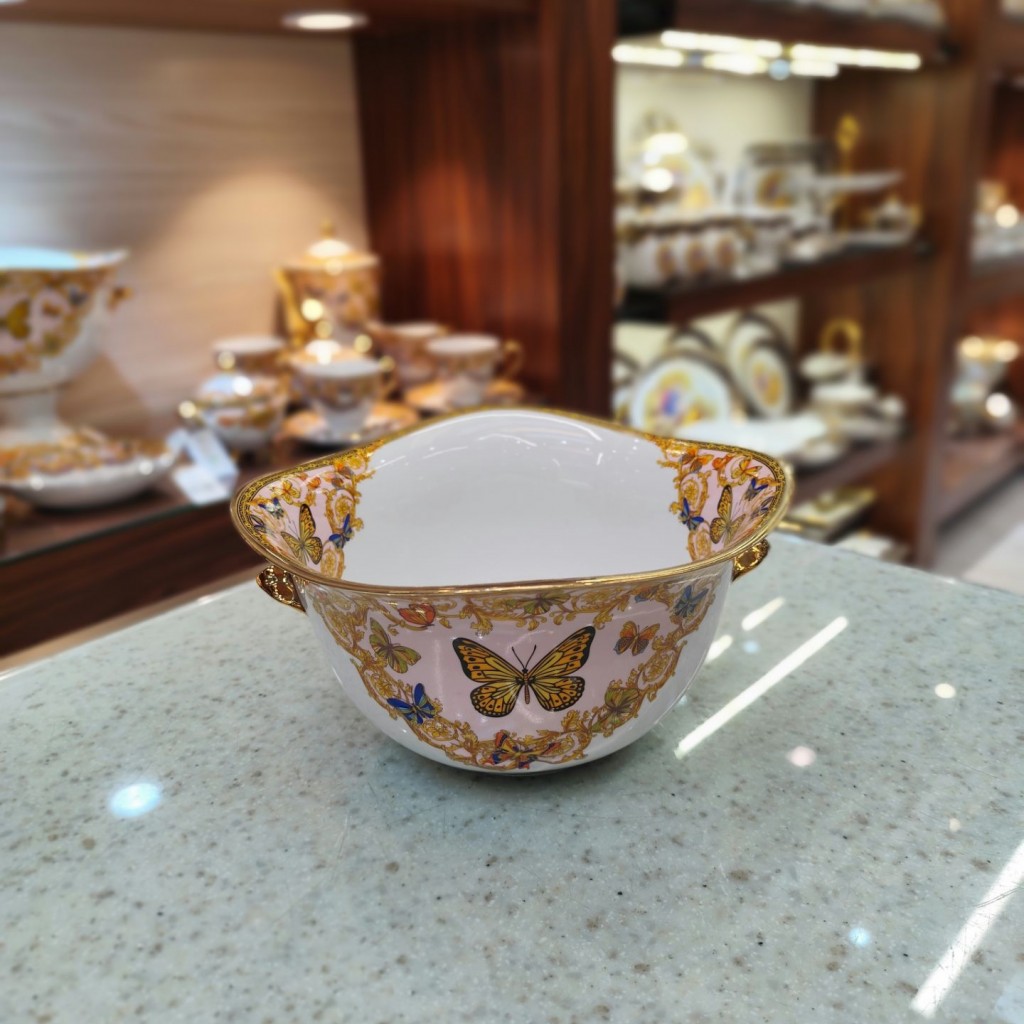 میوه خوری بدون پایه طرح پروانه صورتی55309