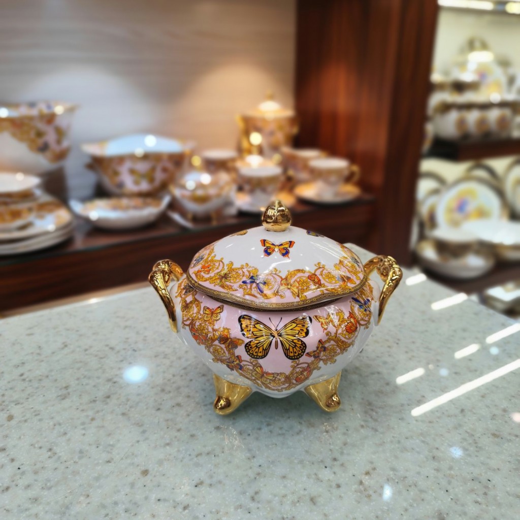 شکلات خوری گرددربدارطرح پروانه صورتی55312