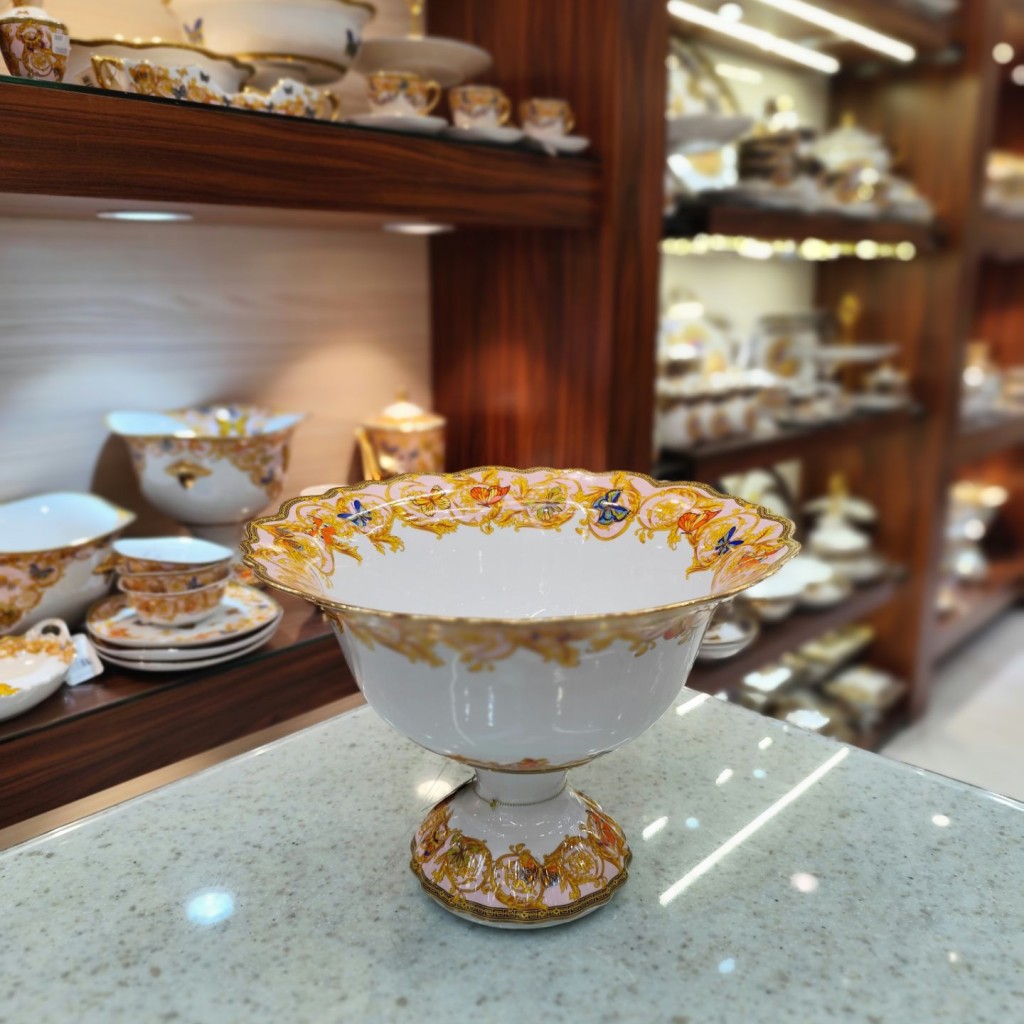 میوه خوری گردپایه دارطرح پروانه صورتی55321