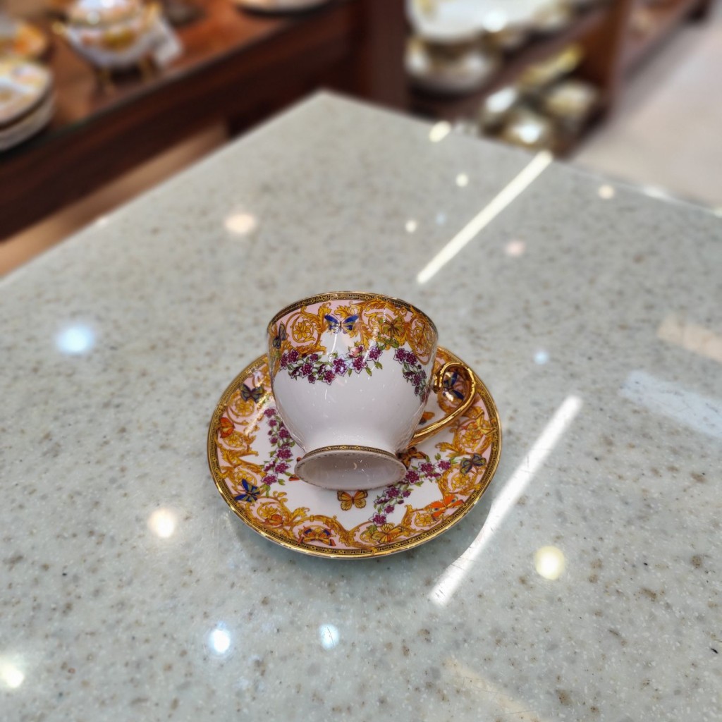 ست چای خوری پروانه صورتی