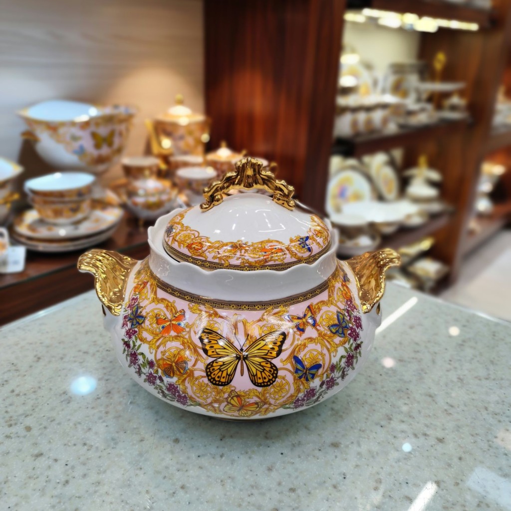 سوپ خوری ودیس طرح پروانه صورتی55334