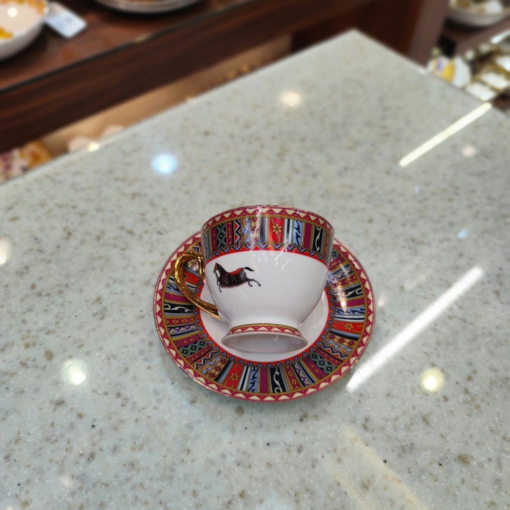 فنجان نعلبکی چای خوری هرمس9049