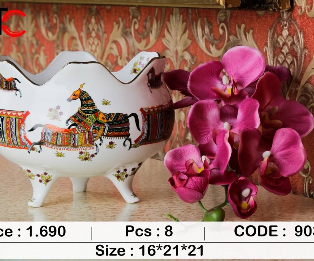 کاسه آجیل خوری سه پایه طرح هرمس9039