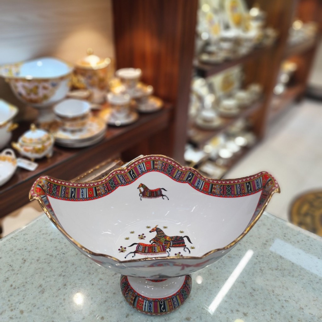 کشکول میوه خوری متوسط طرح هرمس9017