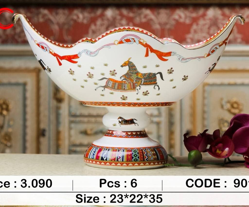 کشکول میوه خوری متوسط طرح هرمس9017