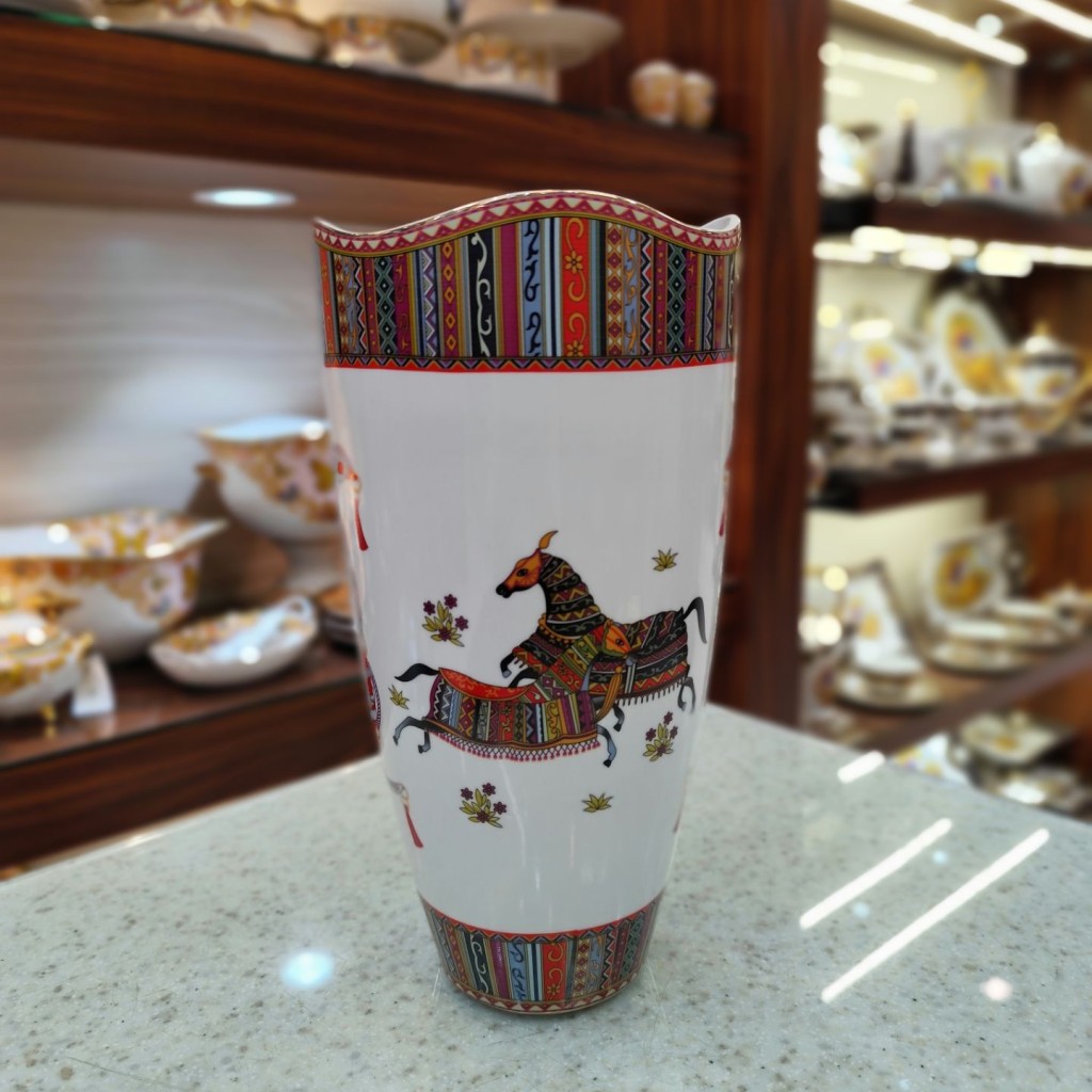 گلدان استوانه بزرگ طرح هرمس9007