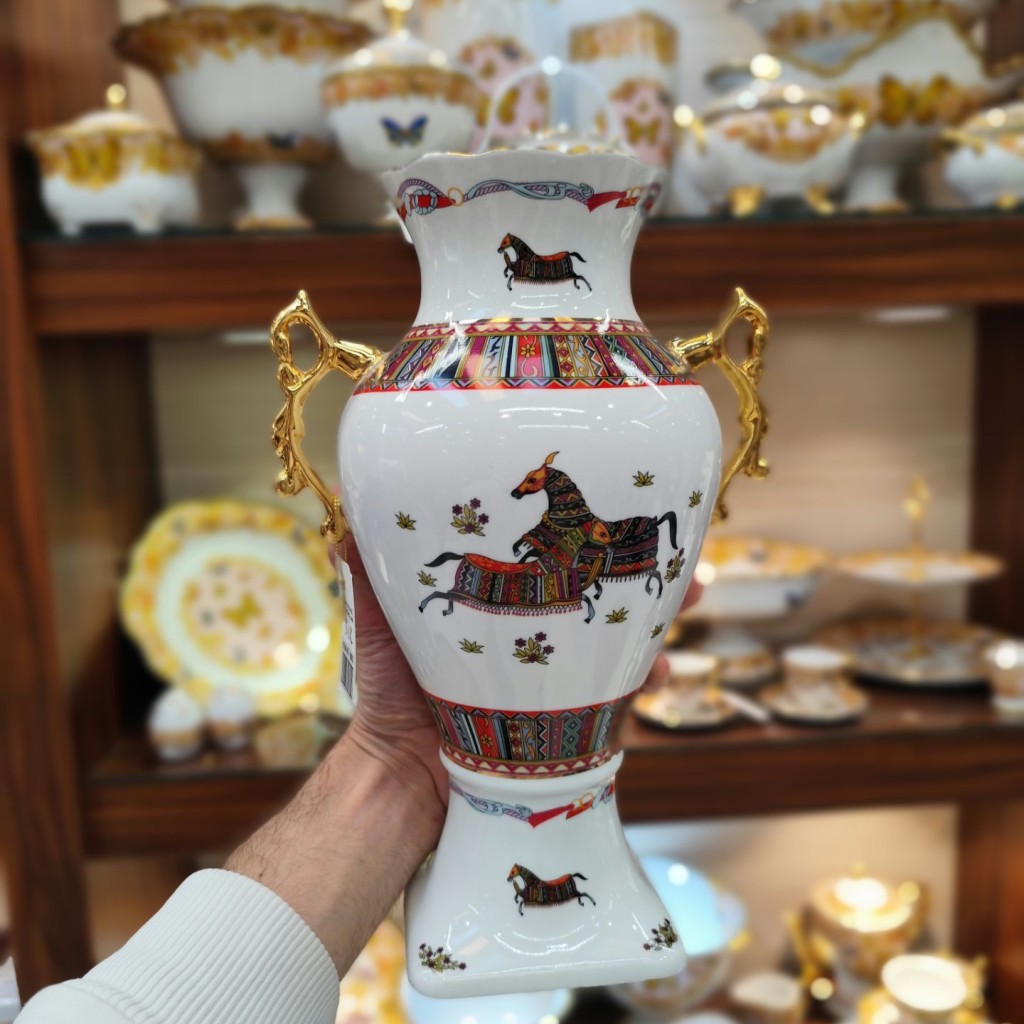 گلدان دسته دارمتوسط طرح هرمس9003