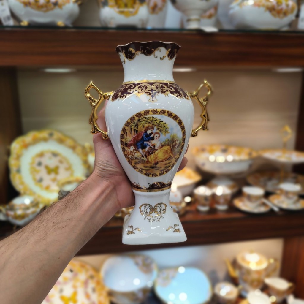 گلدان کاپ متوسط لیلی مجنون زرشکی6004