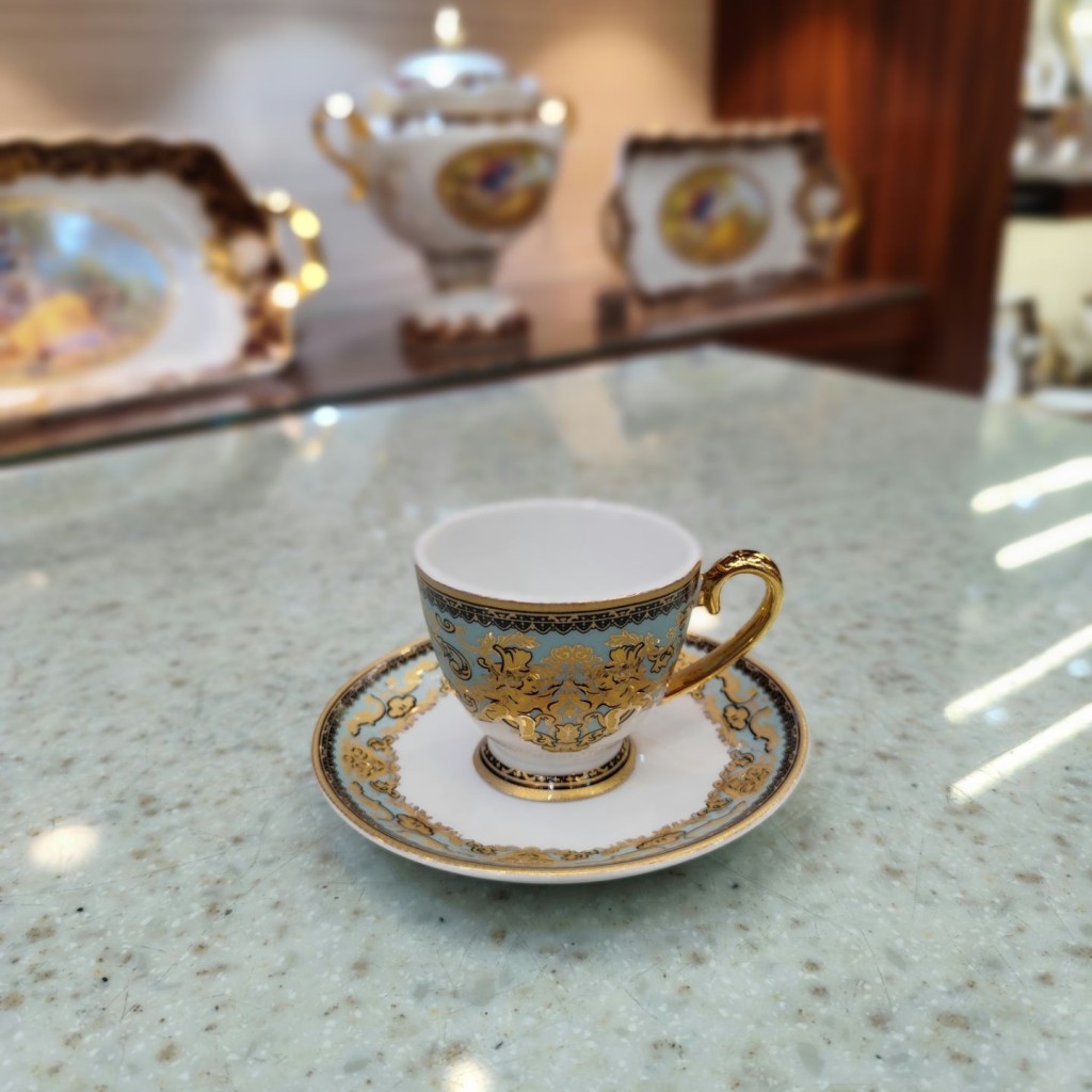 قهوه خوری طرح آنجل فیروزه ای7048