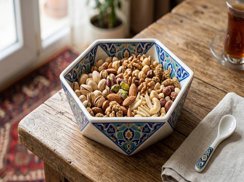 آجیل&zwnj;خوری چینی چند ضلعی