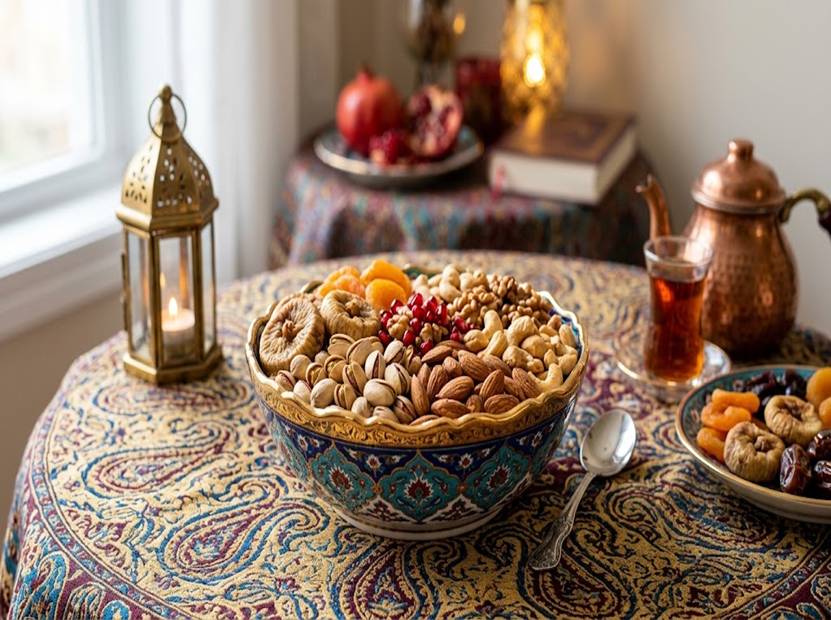 آجیل&zwnj;خوری چینی با حاشیه طلایی